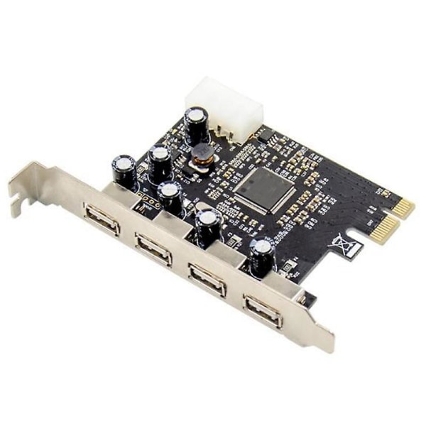 4 Port Usb 2.0 Pci-e Desktop Expansion Card 480mbps Support Usb1.1 Device Card Mcs9990 Til Windows black