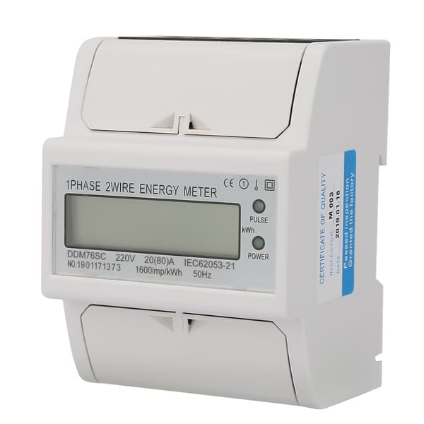 Enfas 4P LCD DIN-skena elmätare energimätare DDM76SC 20-80A
