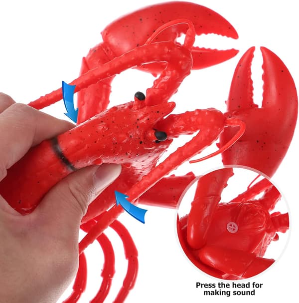 【BQ】Legetøj Hummer Gummi, Hummer Form Simulering Blød Gummi Model