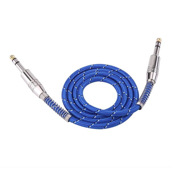 1 m elguitar mixer stereokabel, 6,35 mm han til han
