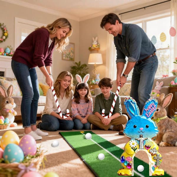 【BQ】Påskhare Pepparkaksgolfset - Familjefest Spelrekvisita D