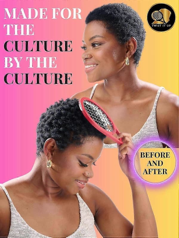 Twist Up Comb Bond Sort Skaber Krøller og Twists til Sorte Mænd Tennis Ketcher Design_i*
