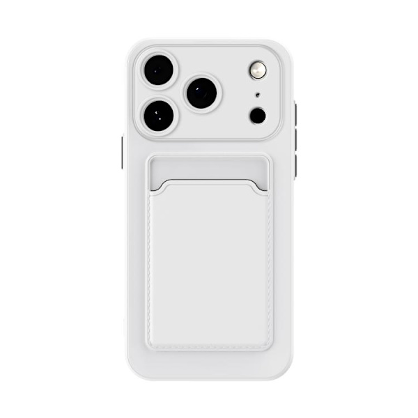 【BQ】For iPhone 17 Short Touch Contrast Button Protective Case - TPU Matte Soft Case White Whit White iPhone 17 Pro Max