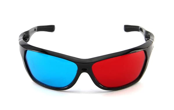 【BQ】3D Rød/Cyan (Anaglyf 3D-briller) Kvalitets 3D-briller til PC 3D