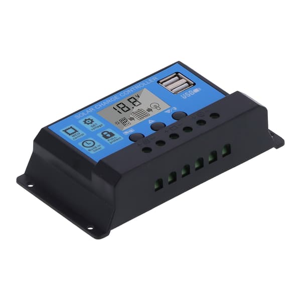 30A 12V 24V 2-veis MOS Solcelleladeregulator PWM 3-trinns Batteriregulator Solcellepanelkontroller