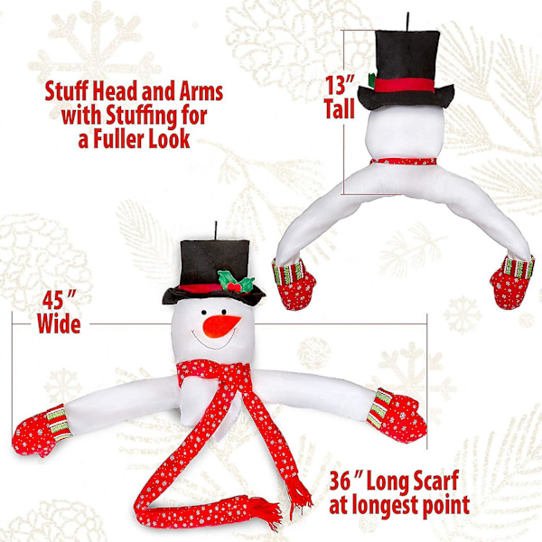 Snowman Christmas Tree Topper - Snodig feriedekorasjon og pynt til hjemmet, O