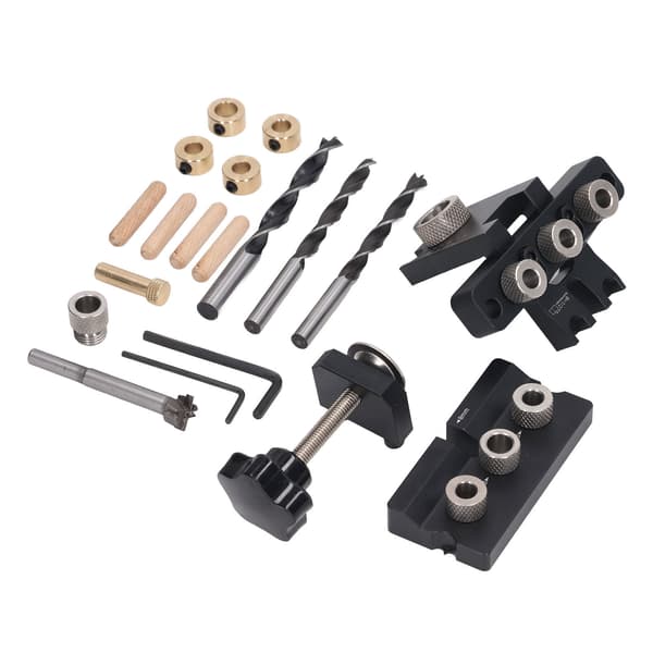 Dyvel Jig Bore Sæt i Aluminiumlegering Justerbar Dybde Boreguide