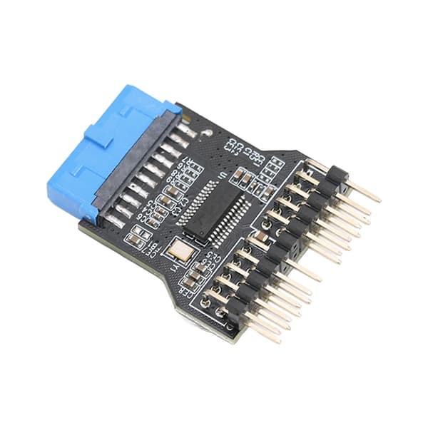 USB 3.0 19pin Adapter til Dobbelt 9Pin Adapter Sort PCB Metal Plastik 480Mbps USB 3.0 Hun Header Splitter til Win