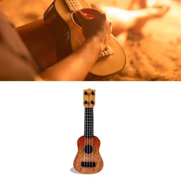 Lekegitar i plast for barn, simuleringsinstrument, bursdagsgave til jenter og gutter