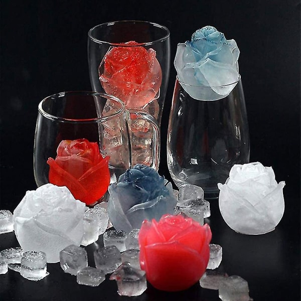 3d Silikone Rose Form isterninger Form Form Til Cocktails Drik Iced Tea Køkken 2.5 Inch