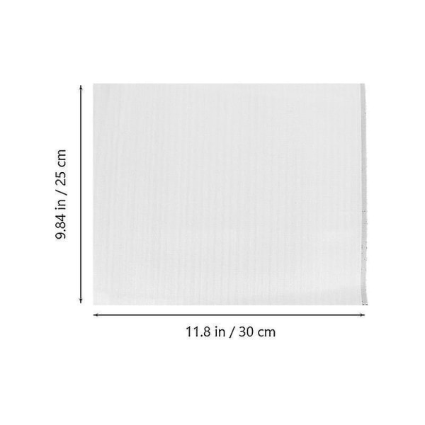 100 stk Wraps Epe-belagt perlebomullspose Støtsikker og bruddsikre poser-25x30cm (hvit)