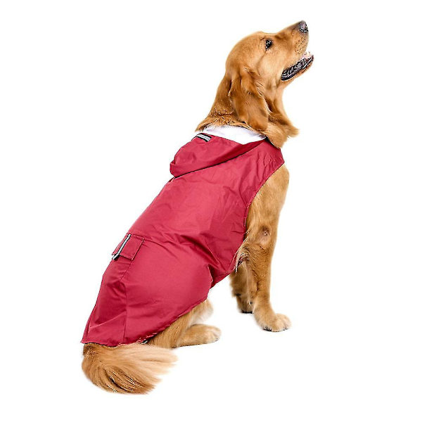 5xl Reflekterande Pet Dog Regnkappa Regnrock Regnkläder Med