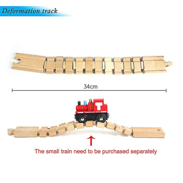 Hhcx-forskellige Træbanekomponenter Bøgetogbanesæt Børn Toglegetøj Gaver Tilbehør Kompatibel med Thoma Friends Deformation track