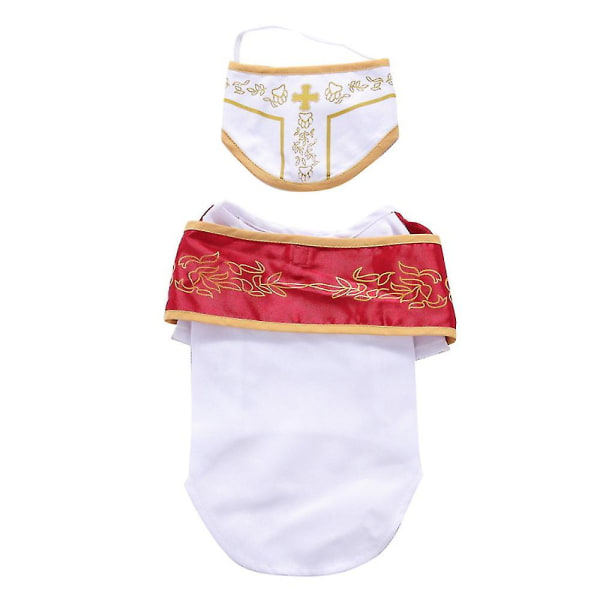Pave Hundekostume - Halloween Holy Hound Hundekostume, Sødt Holy Father Hundekostume L