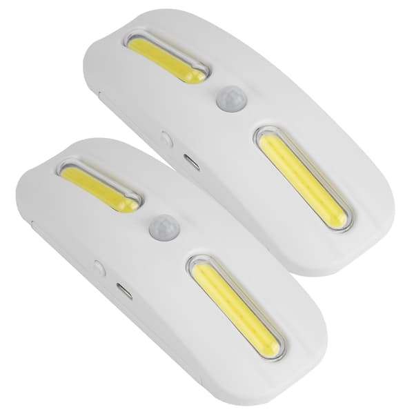 2 STK USB COB LED Bevegelsessensor Skaplys for Hjem Korridor