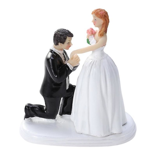 Romantisk figurgave Elegant brud og brudgom kake topper figur forslag kake topper dekorasjon