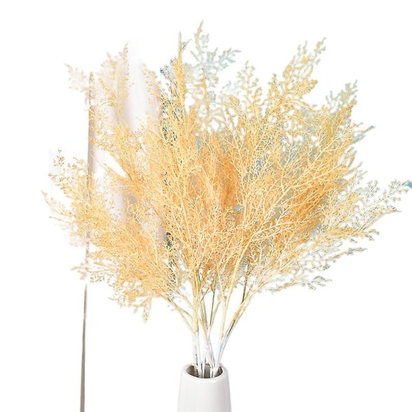 Misty Simulering Blomma 6 Fork Rime Bröllopsarrangemang Vägguide Dekoration Plast Blomma Falsk Blomma Simulering Växtchampagne champagne