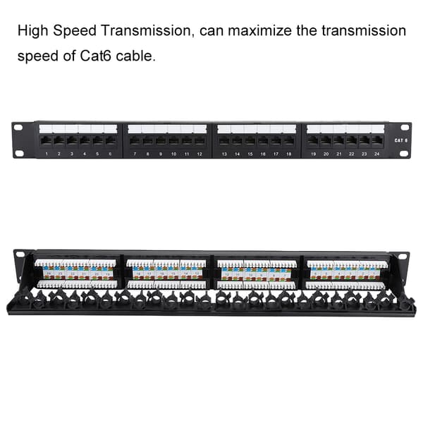 Høyhastighets CAT6 24-porters datapatchpanel