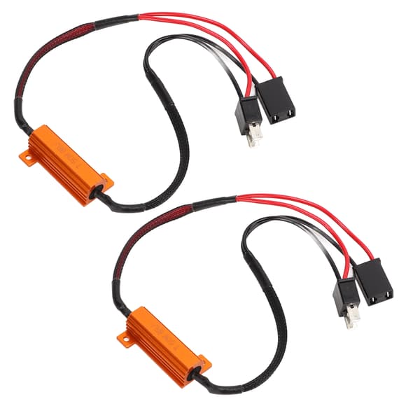 LED Decoder H7 Aluminium Hus Enkelt Modstandstråd LED Forlygte Fejl Decoder