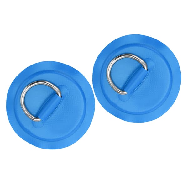 D-ring Pad Patch PVC Oppblåsbar Båt Flåte Jolle Kano Surfebrett Kajakk Festesystem Blå