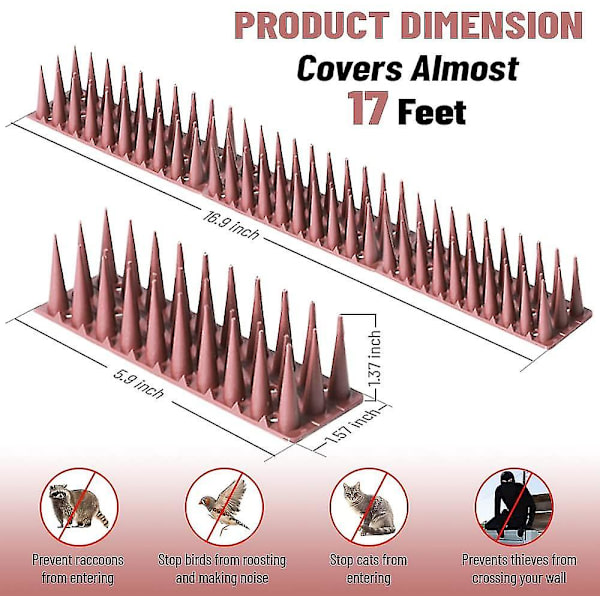 12 stk Anti Bird Spike Strips For Gjerde Takrekkverk Bird Control Spikes