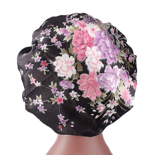Lady Muslim Hijab Hattar Chemo Kepsar Huvudsjal Turban Wrap Huvudbonader Black