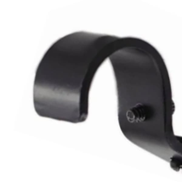 【BQ】3 PCS Adjustable Curtain Rod Wall Bracket Hooks Iron Single Rod Holder for Wall Mounted Curtain Black-FF- 0.1