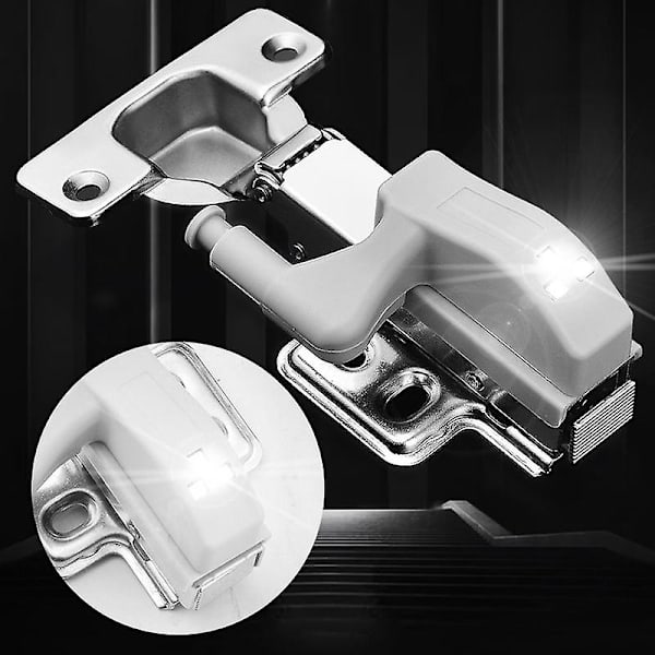 Universal Led indre hengsel Lampe Skap Induksjonslys Garderobeskap Sensorlys Soverom Kjøkkenskap Nattlampe Cold light-A 5pcs