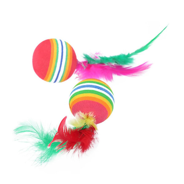 Eva regnbågsboll med fjäderlätt skum som kastar Rolig interaktiv tuggleksak