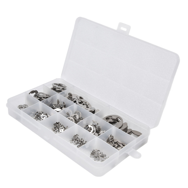400 st E-clip Låsring 604 Rostfritt Stål Sortimentsset Kit för Lager