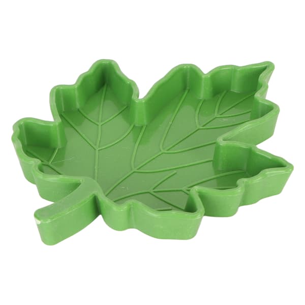 Maple Leaf Reptil Vandfoder Plastik Kæledyrsskål Drikkebakke til Gekkoer Firben Edderkopper Skildpadder Grøn