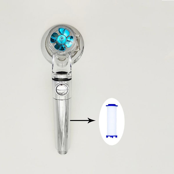Högtrycksduschmunstycken Handhållen turbofläkt Dusch Hydro Jet duschhuvudsats med filter Turboladdat duschhuvud Sliver