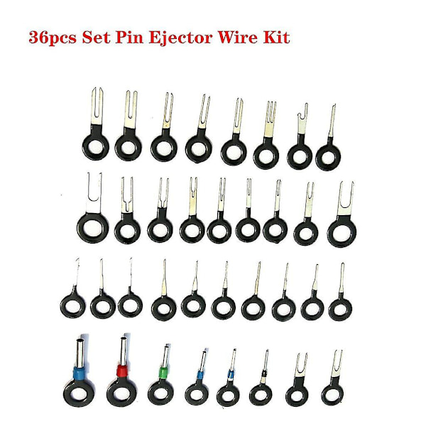 73 stk Set Pin Ejector Wire Kit Extractor Auto Terminal Removal Connector Black