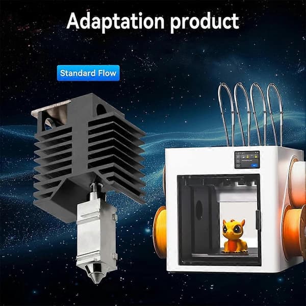 Til Snapmaker U1 hotend integreret 3D-printerdel med hærdet ståldyse 0,6 mm Black 0.6Mm nozzle