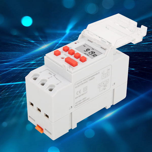 TM919B-1 100-130V AC 30A Ugentlig Timer Switch LCD On Off Kontrol Programmerbart Tidsrelæ
