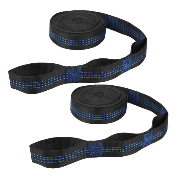 2-pack Starka Hängmattband med Stålkrok Karbinhakar för Camping