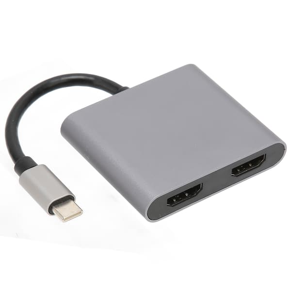 USB-C till Dual High Definition Multimedia Interface-adapter 4-i-1 4K 5 Gbps 60W Laddningsdockningsstation för OS X