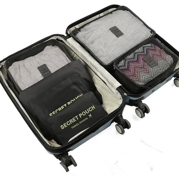 Resbagage Organizer Väskor för ryggsäck Kläder förvaring Vattentät 6 Set