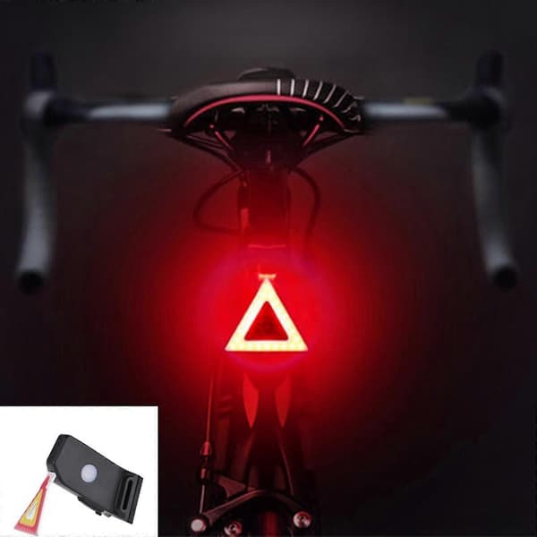 Supersterkt LED-sykkellykt, front- og baklys, baklys for racersykkel, MTB - L Triangle