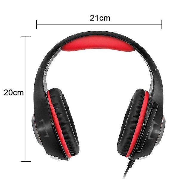 Gaming-headset med brusreducerande mikrofon, over-ear-spelhörlurar
