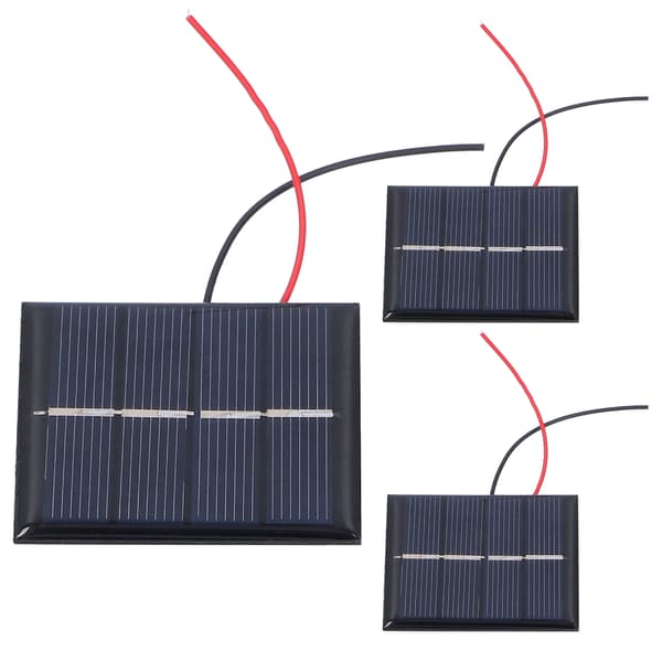 3 stk. 2V 0,45W Mini solcellepanel Mikro kablet polysilisium for DIY-batteri