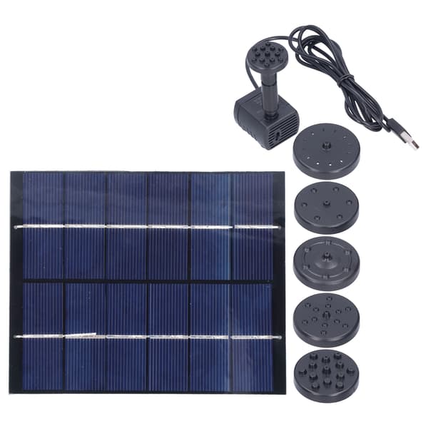 2W Solfontän med Panel Vattenpump Solpanel Kit för Utomhus Landskap Damm Dekor