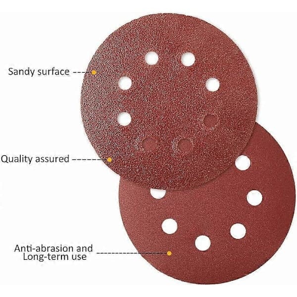 【BQ】100 pcs 125mm Sandpaper Discs, Mixed Grit 80-3000 Hook and Loop for Wood