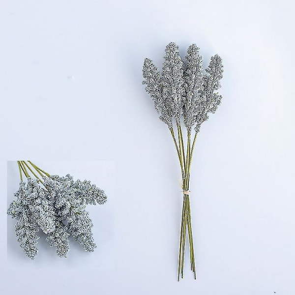 12 kpl Vehnäkorva tekokukat Mini marja morsiuskimppu kukkia kodin sisustukseen häät Blue