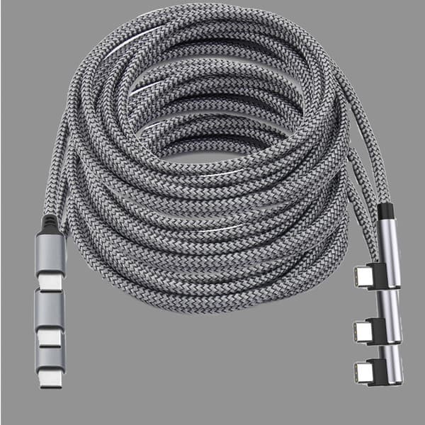 【BQ】USB-C Cable 60W 2-pack 3 meter Nylon Braided USB-C to USB-C Cable Type C Charger Fast Charging Right Angle USBC Cable Charging Cord for
