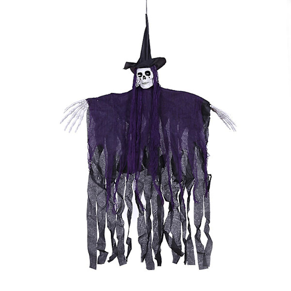 Riippuva lentävä sideharso Luuranko haamurekvisiitta Retro Käytännöllinen haamuriippuva sideharso kotiin Olohuoneeseen riippuva koriste Purple