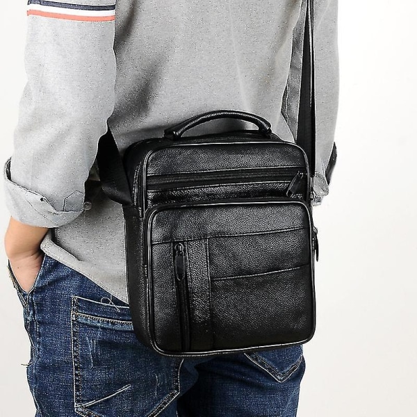 Casual Miesten Business aitoa nahkaa Mini Crossbody laukku lehmän iho