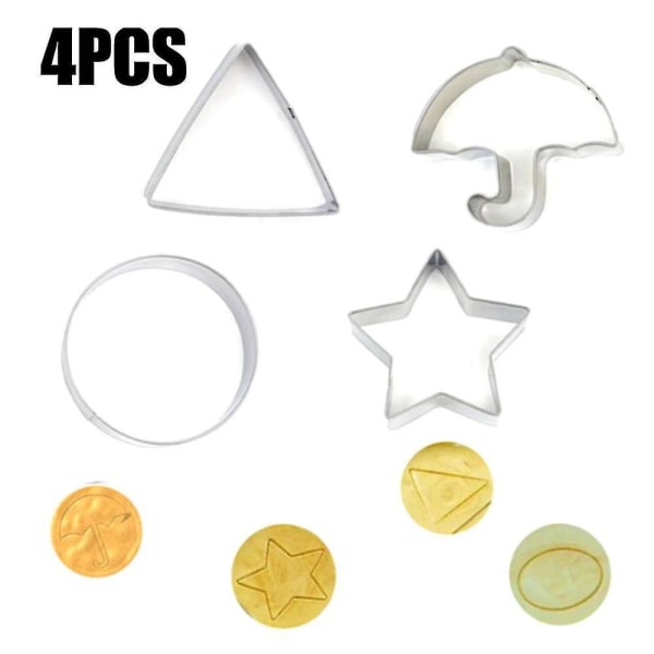 4stk Squid Game Cookie Cutters Sukkerform Kjekskutter