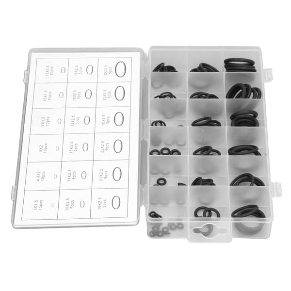 125PCS O-ringssortiment Multifunktionell Gummi Slitstark Tätningsbricka Packningssats