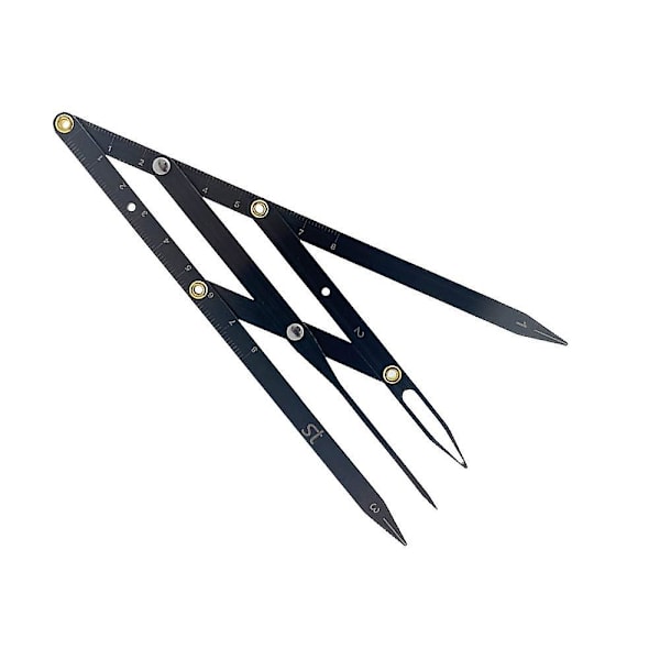 Ögonbrynslinjal Trepunktspositionering Permanent Makeup Symmetriskt verktyg Grooming Stencil Shaper Balanslinjal Black